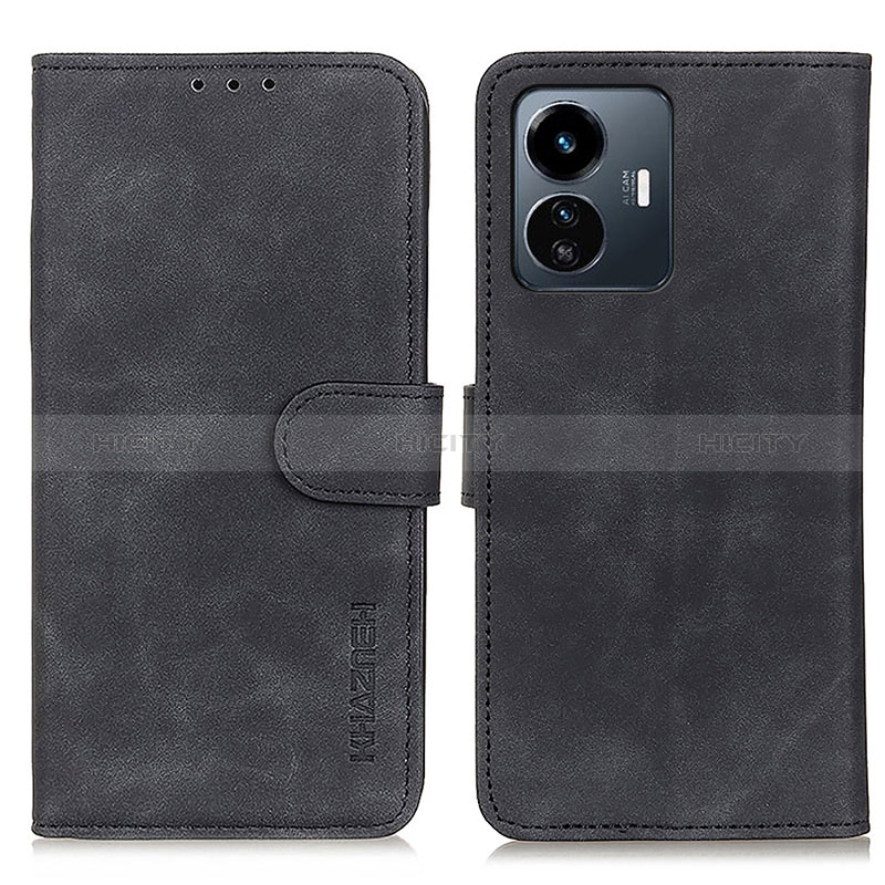 Coque Portefeuille Livre Cuir Etui Clapet K03Z pour Vivo Y77 5G Noir Plus