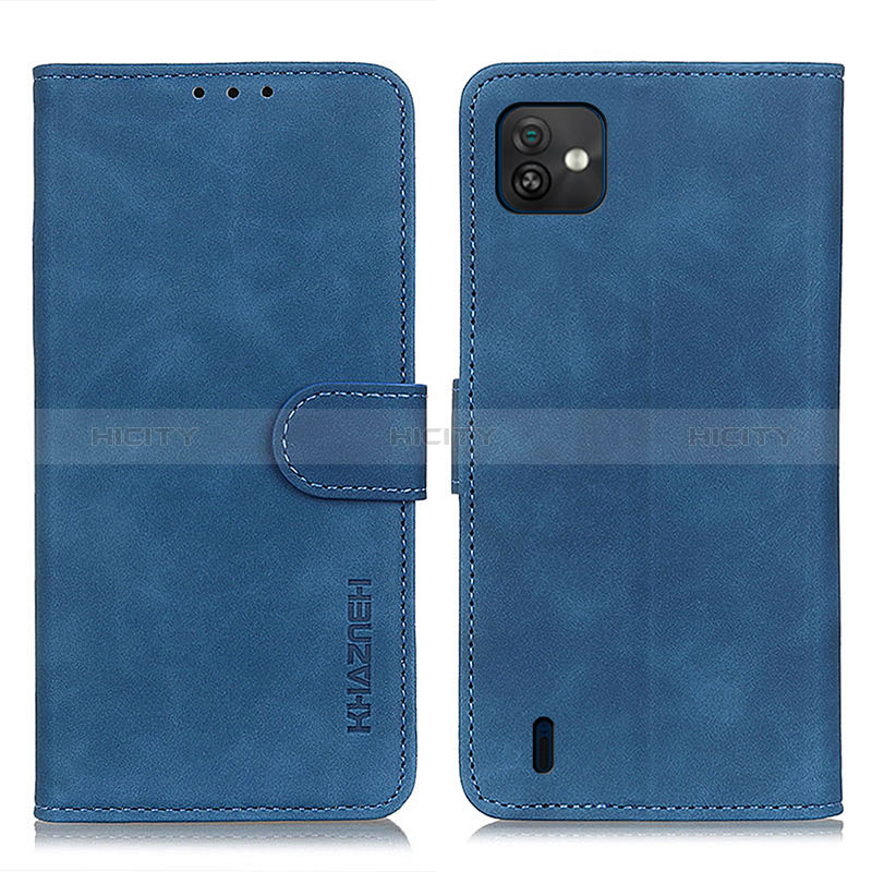 Coque Portefeuille Livre Cuir Etui Clapet K03Z pour Wiko Y82 Bleu Plus