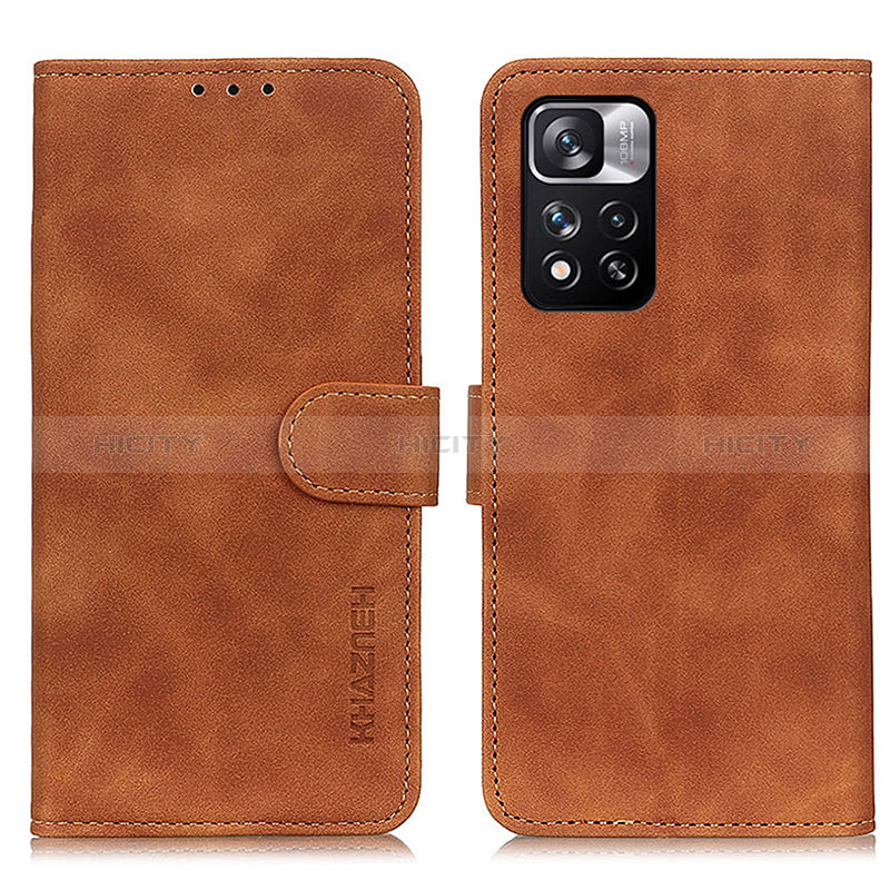 Coque Portefeuille Livre Cuir Etui Clapet K03Z pour Xiaomi Mi 11i 5G (2022) Marron Plus