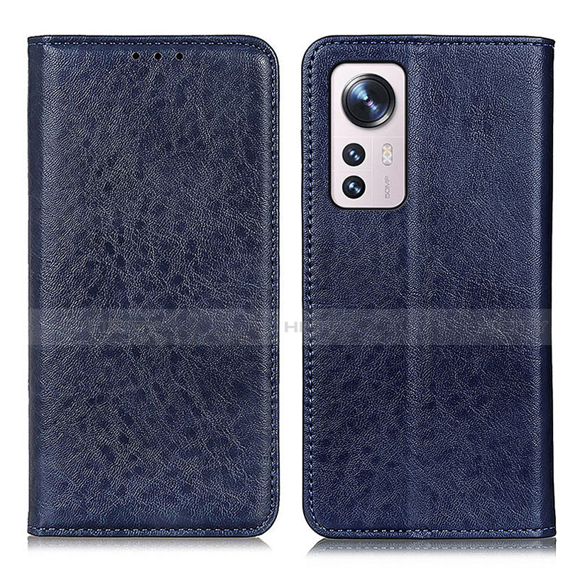 Coque Portefeuille Livre Cuir Etui Clapet K03Z pour Xiaomi Mi 12 5G Bleu Plus