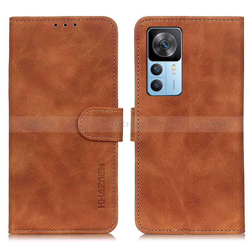 Coque Portefeuille Livre Cuir Etui Clapet K03Z pour Xiaomi Mi 12T Pro 5G Marron Plus