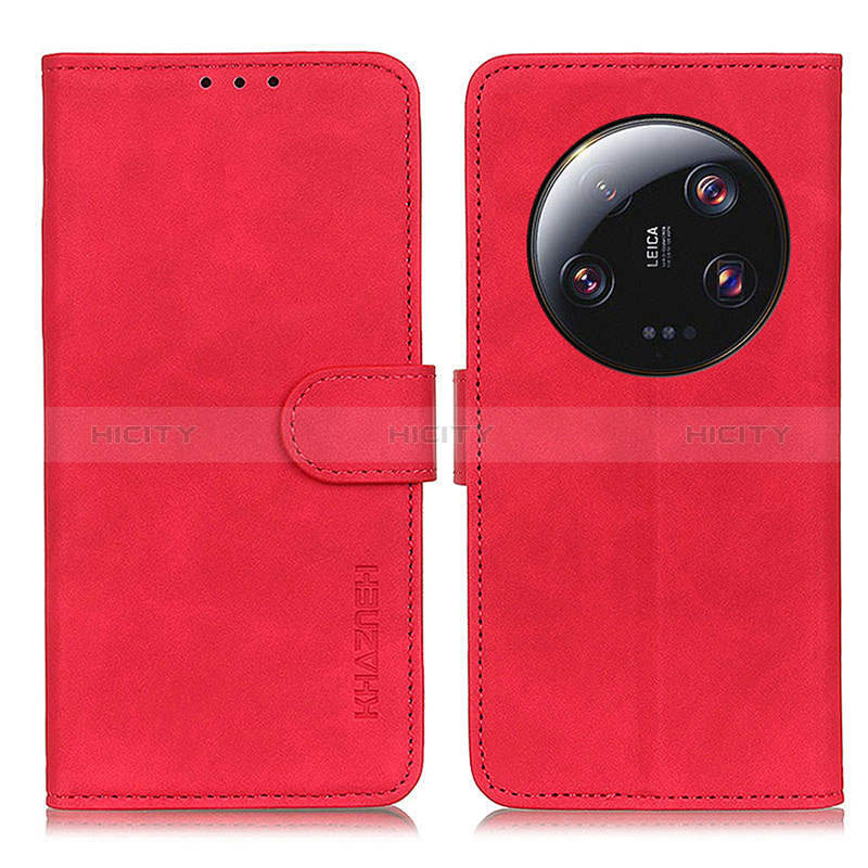 Coque Portefeuille Livre Cuir Etui Clapet K03Z pour Xiaomi Mi 13 Ultra 5G Rouge Plus