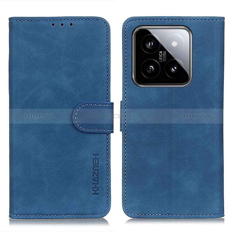 Coque Portefeuille Livre Cuir Etui Clapet K03Z pour Xiaomi Mi 14 5G Bleu Plus