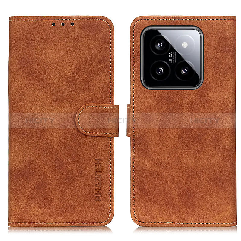 Coque Portefeuille Livre Cuir Etui Clapet K03Z pour Xiaomi Mi 14 5G Marron Plus