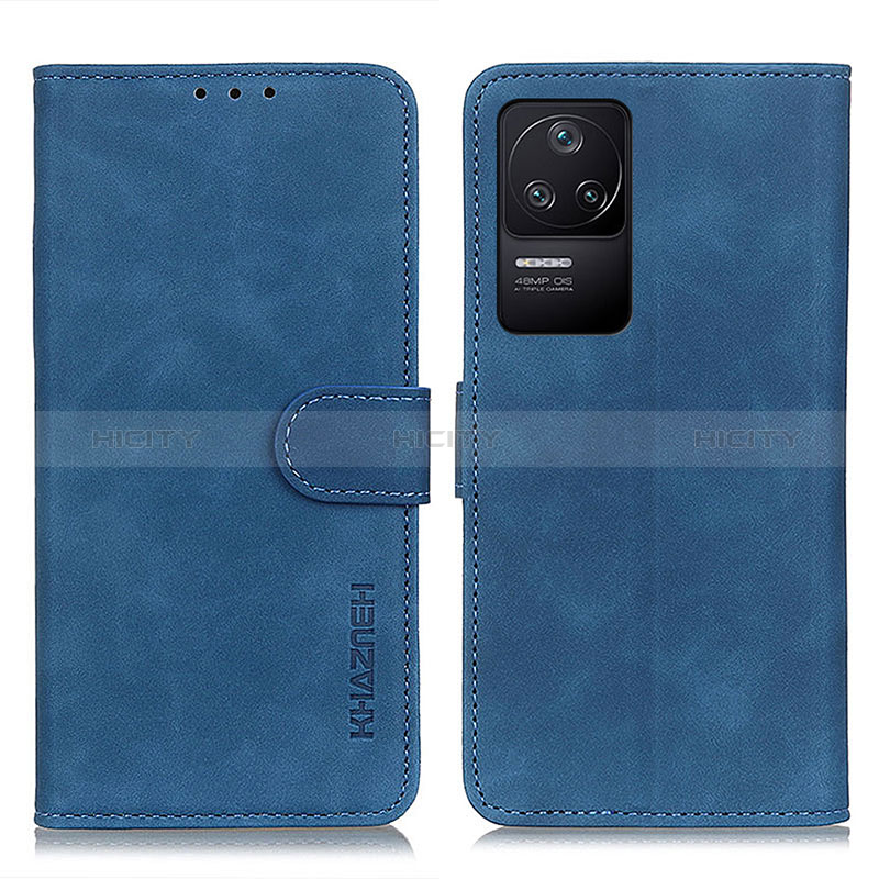 Coque Portefeuille Livre Cuir Etui Clapet K03Z pour Xiaomi Poco F4 5G Bleu Plus