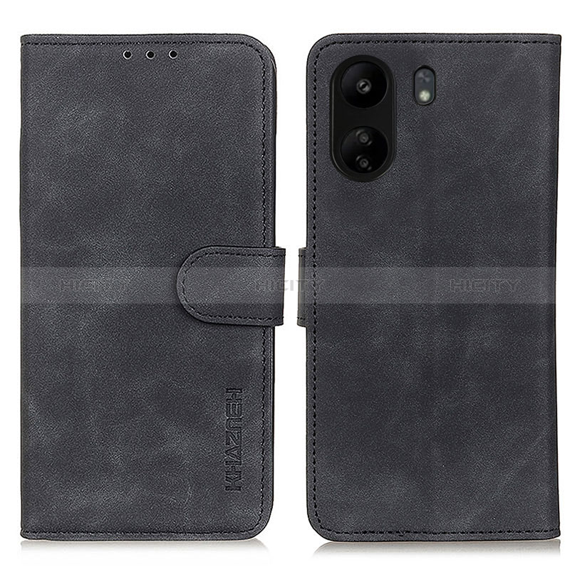 Coque Portefeuille Livre Cuir Etui Clapet K03Z pour Xiaomi Redmi 13C Noir Plus