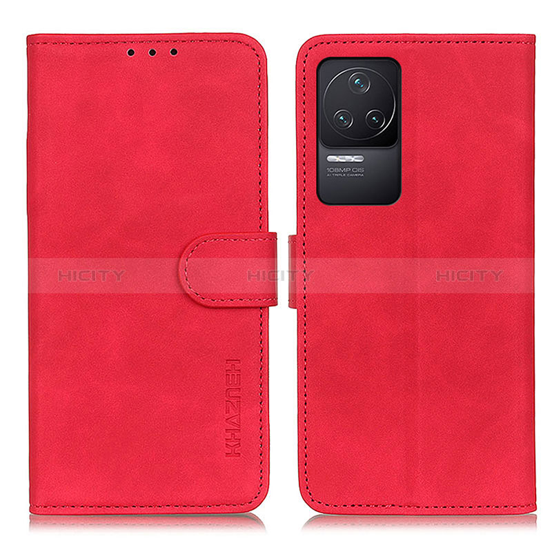 Coque Portefeuille Livre Cuir Etui Clapet K03Z pour Xiaomi Redmi K50 5G Rouge Plus