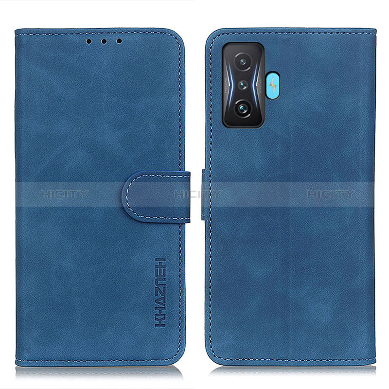 Coque Portefeuille Livre Cuir Etui Clapet K03Z pour Xiaomi Redmi K50 Gaming 5G Bleu Plus