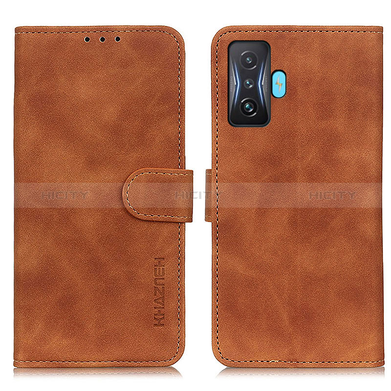 Coque Portefeuille Livre Cuir Etui Clapet K03Z pour Xiaomi Redmi K50 Gaming 5G Marron Plus