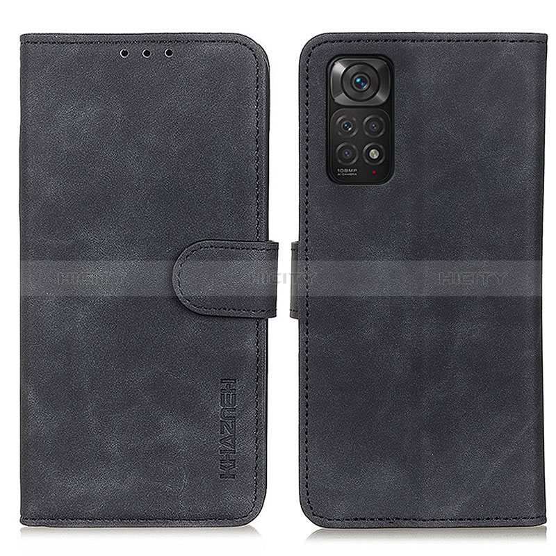 Coque Portefeuille Livre Cuir Etui Clapet K03Z pour Xiaomi Redmi Note 11 4G (2022) Noir Plus