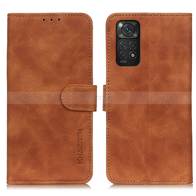 Coque Portefeuille Livre Cuir Etui Clapet K03Z pour Xiaomi Redmi Note 11S 4G Marron Plus