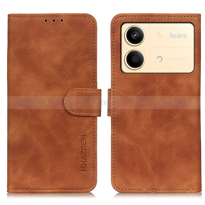 Coque Portefeuille Livre Cuir Etui Clapet K03Z pour Xiaomi Redmi Note 13R Pro 5G Marron Plus