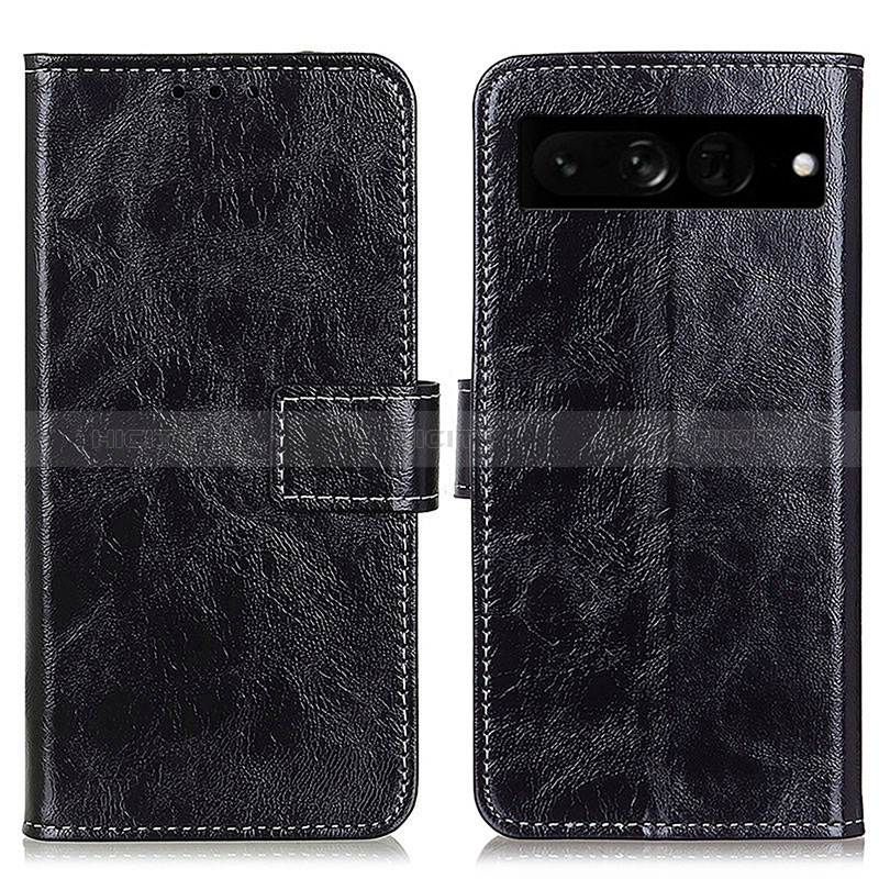 Coque Portefeuille Livre Cuir Etui Clapet K04Z pour Google Pixel 7 Pro 5G Noir Plus