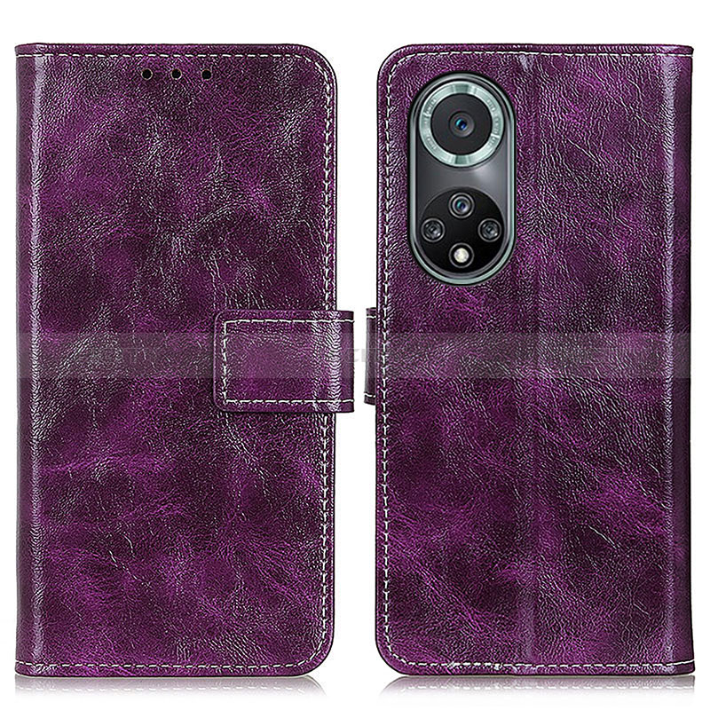 Coque Portefeuille Livre Cuir Etui Clapet K04Z pour Huawei Honor 50 Pro 5G Violet Plus