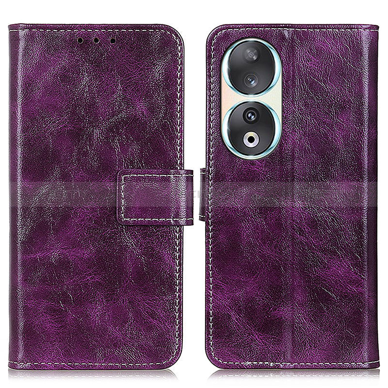 Coque Portefeuille Livre Cuir Etui Clapet K04Z pour Huawei Honor 90 5G Violet Plus