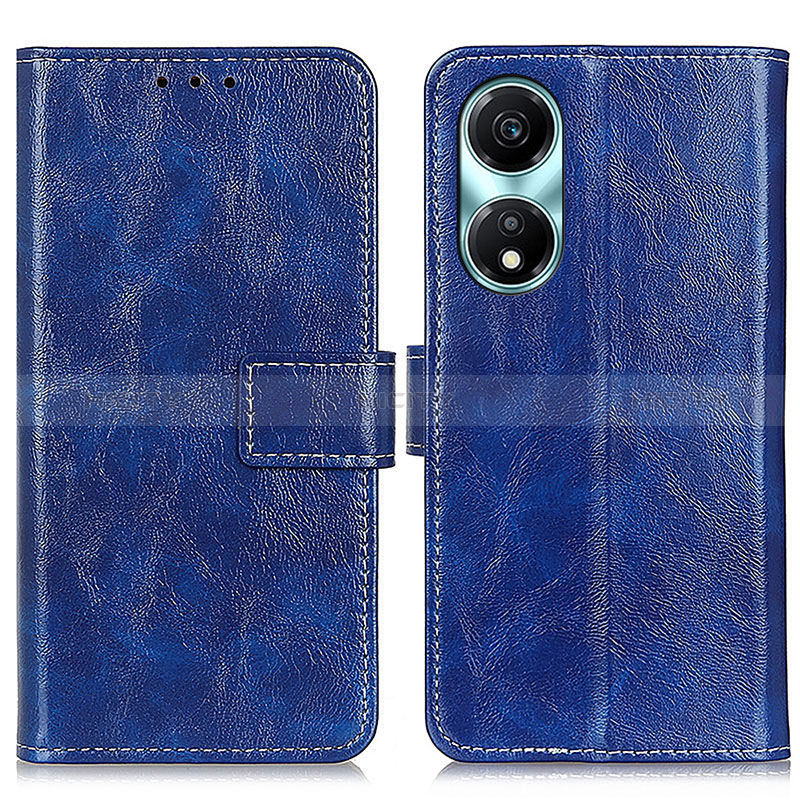 Coque Portefeuille Livre Cuir Etui Clapet K04Z pour Huawei Honor X5 Plus Bleu Plus