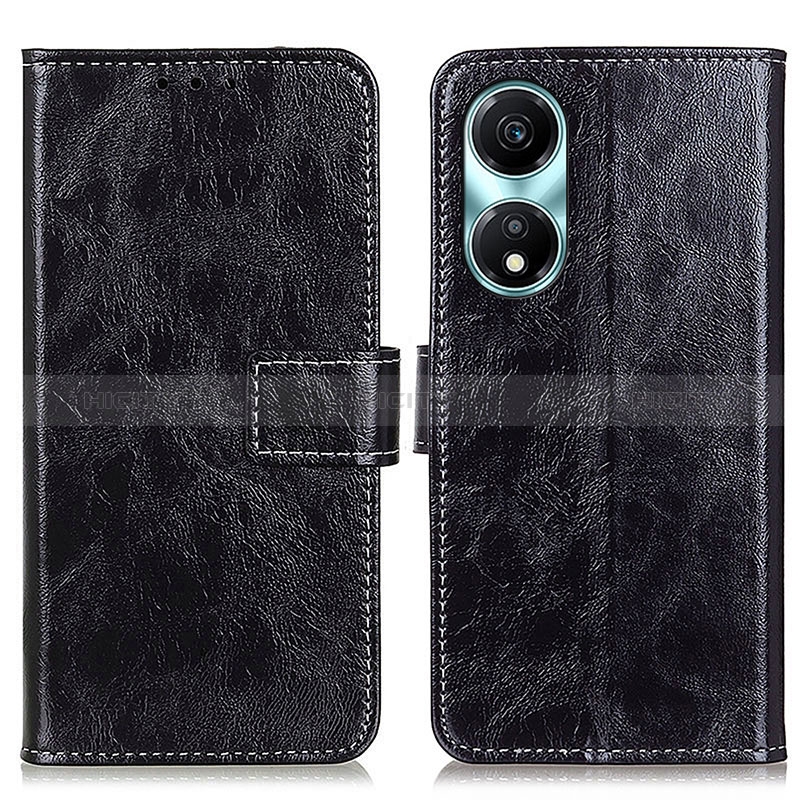 Coque Portefeuille Livre Cuir Etui Clapet K04Z pour Huawei Honor X5 Plus Noir Plus