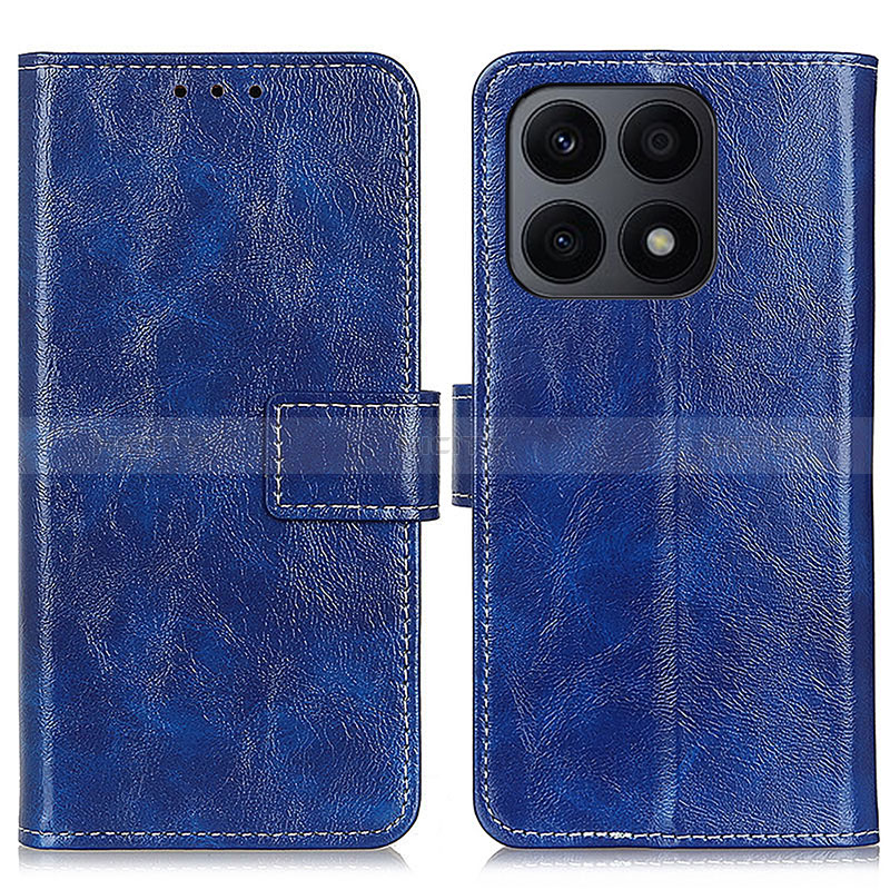 Coque Portefeuille Livre Cuir Etui Clapet K04Z pour Huawei Honor X8a 4G Bleu Plus