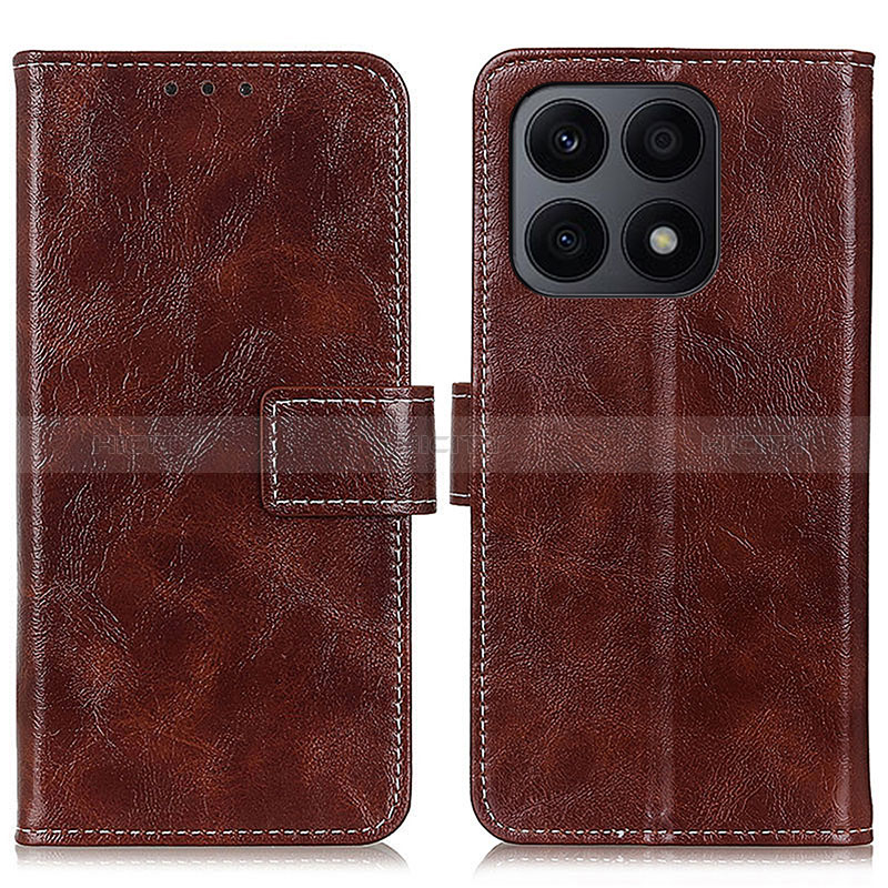 Coque Portefeuille Livre Cuir Etui Clapet K04Z pour Huawei Honor X8a 4G Marron Plus