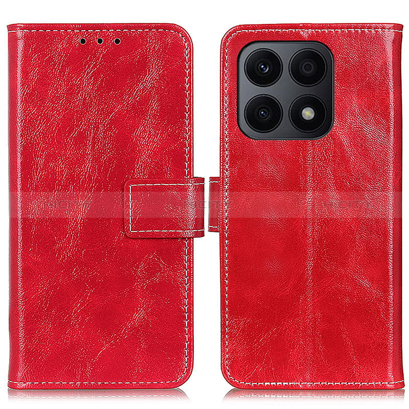 Coque Portefeuille Livre Cuir Etui Clapet K04Z pour Huawei Honor X8a 4G Rouge Plus