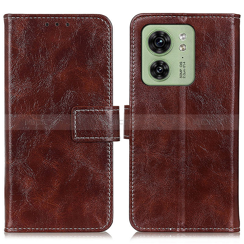 Coque Portefeuille Livre Cuir Etui Clapet K04Z pour Motorola Moto Edge (2023) 5G Marron Plus