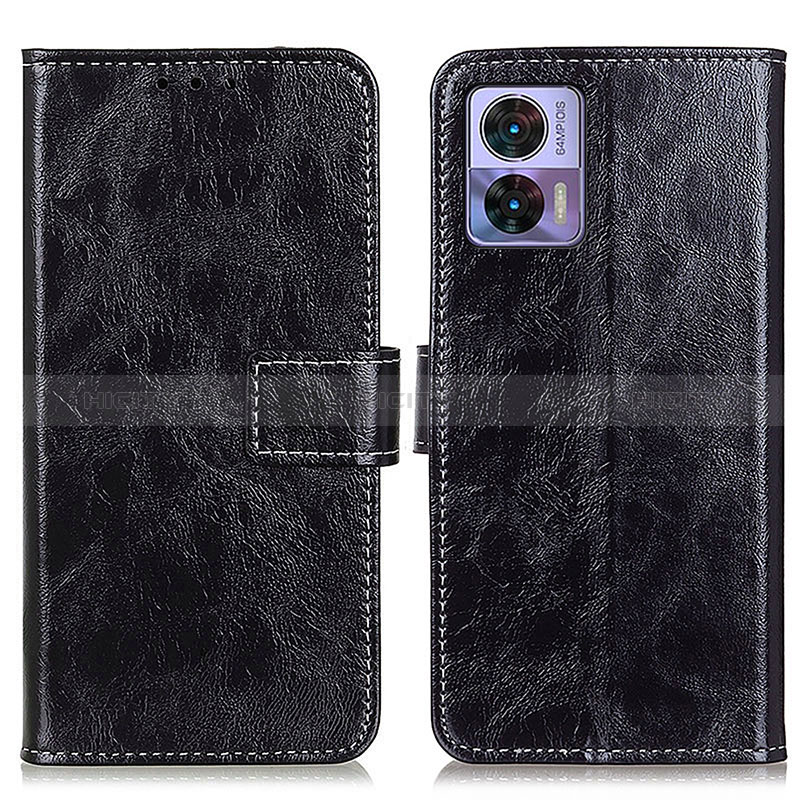 Coque Portefeuille Livre Cuir Etui Clapet K04Z pour Motorola Moto Edge 30 Neo 5G Noir Plus