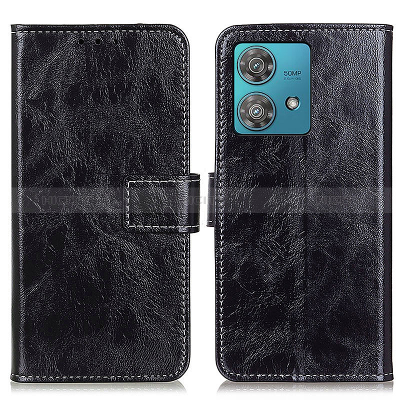 Coque Portefeuille Livre Cuir Etui Clapet K04Z pour Motorola Moto Edge 40 Neo 5G Noir Plus