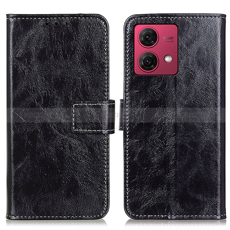 Coque Portefeuille Livre Cuir Etui Clapet K04Z pour Motorola Moto G84 5G Noir Plus