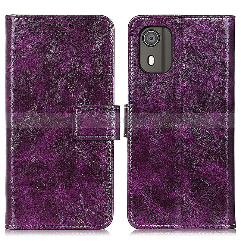 Coque Portefeuille Livre Cuir Etui Clapet K04Z pour Nokia C02 Violet Plus