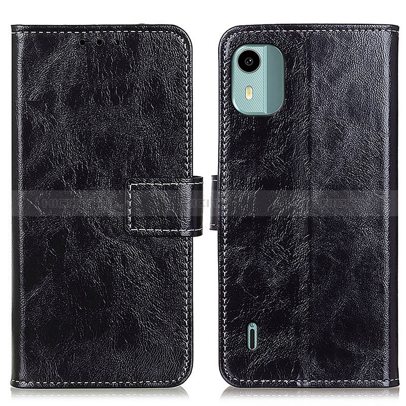 Coque Portefeuille Livre Cuir Etui Clapet K04Z pour Nokia C12 Pro Noir Plus