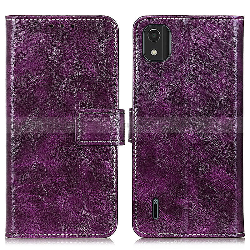 Coque Portefeuille Livre Cuir Etui Clapet K04Z pour Nokia C2 2nd Edition Violet Plus