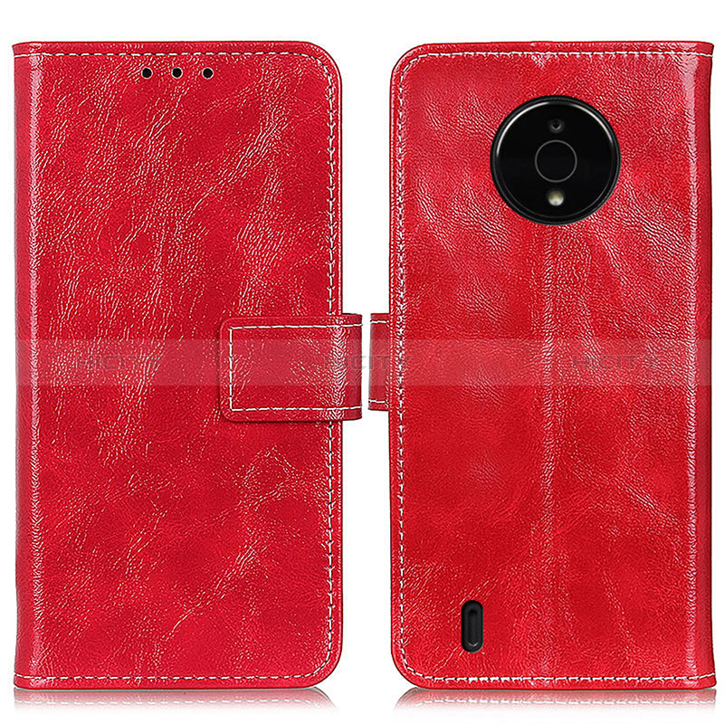 Coque Portefeuille Livre Cuir Etui Clapet K04Z pour Nokia C200 Rouge Plus