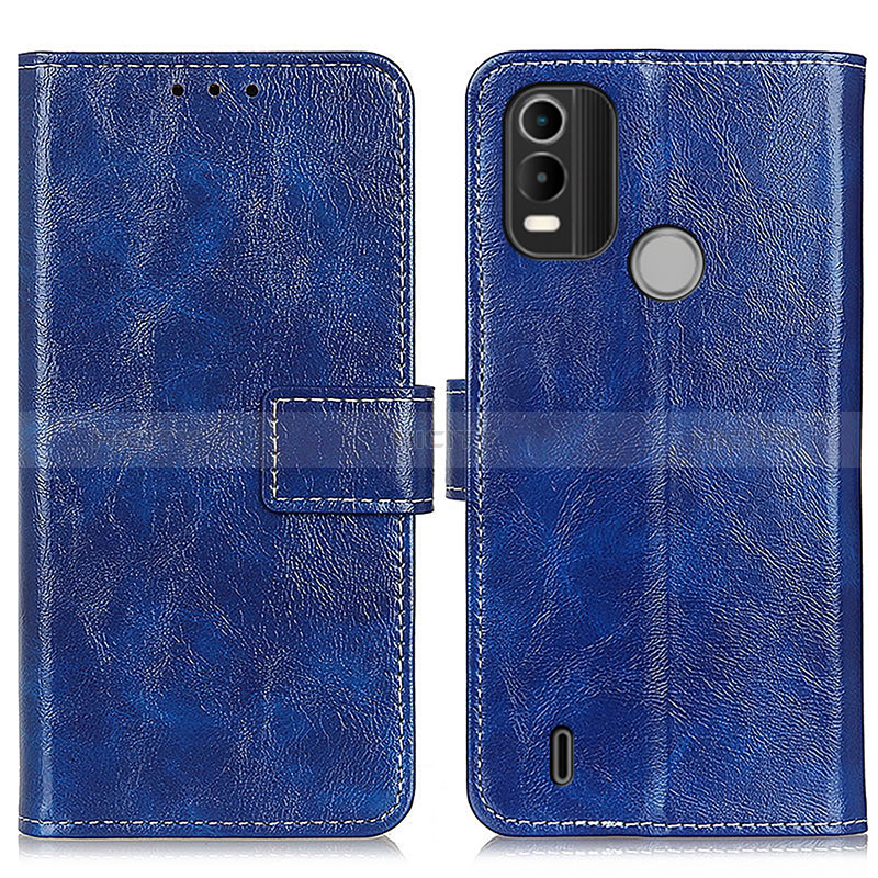 Coque Portefeuille Livre Cuir Etui Clapet K04Z pour Nokia C21 Plus Bleu Plus