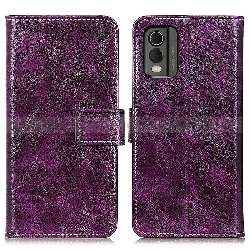 Coque Portefeuille Livre Cuir Etui Clapet K04Z pour Nokia C32 Violet Plus