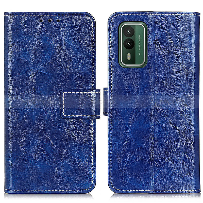 Coque Portefeuille Livre Cuir Etui Clapet K04Z pour Nokia XR21 Bleu Plus