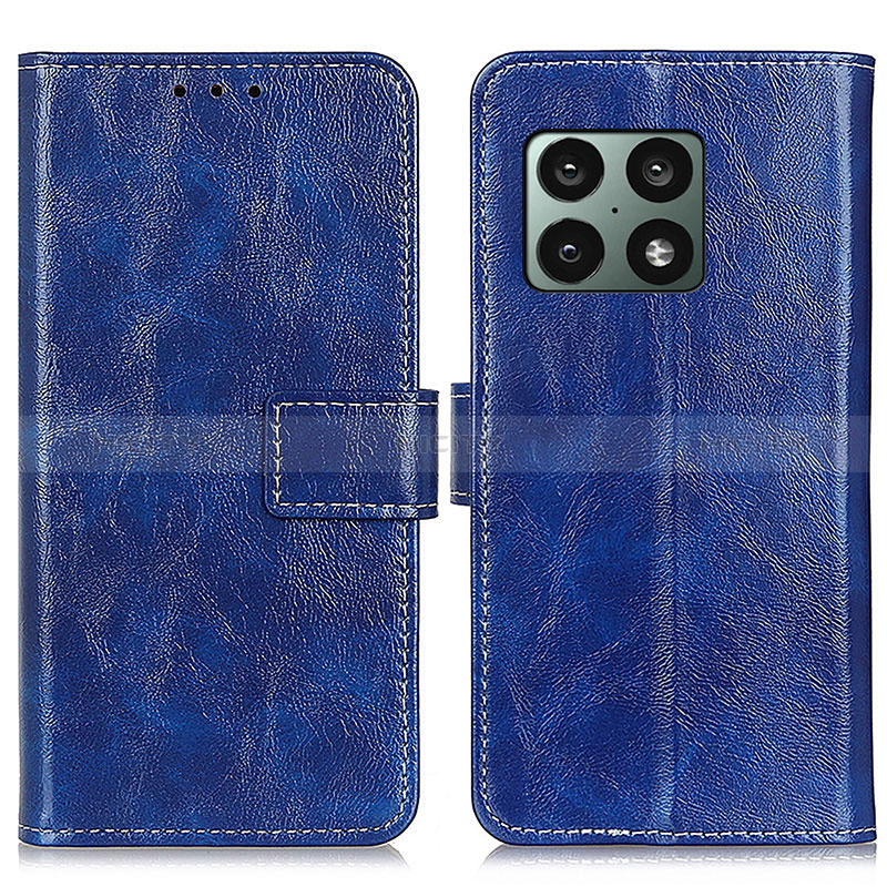 Coque Portefeuille Livre Cuir Etui Clapet K04Z pour OnePlus 10 Pro 5G Bleu Plus