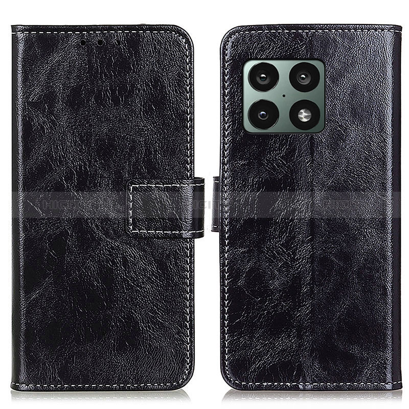 Coque Portefeuille Livre Cuir Etui Clapet K04Z pour OnePlus 10 Pro 5G Noir Plus