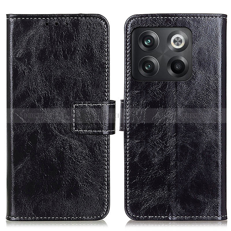 Coque Portefeuille Livre Cuir Etui Clapet K04Z pour OnePlus 10T 5G Noir Plus