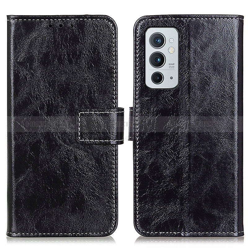 Coque Portefeuille Livre Cuir Etui Clapet K04Z pour OnePlus 9RT 5G Noir Plus