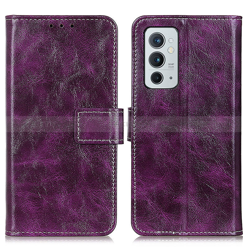 Coque Portefeuille Livre Cuir Etui Clapet K04Z pour OnePlus 9RT 5G Violet Plus