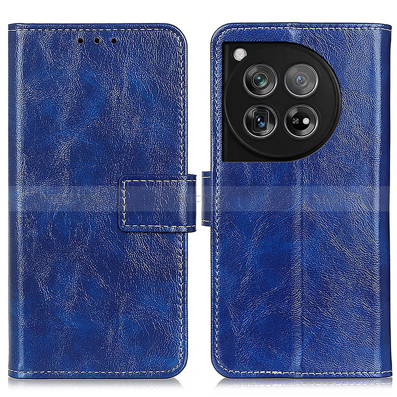 Coque Portefeuille Livre Cuir Etui Clapet K04Z pour OnePlus Ace 3 5G Bleu Plus