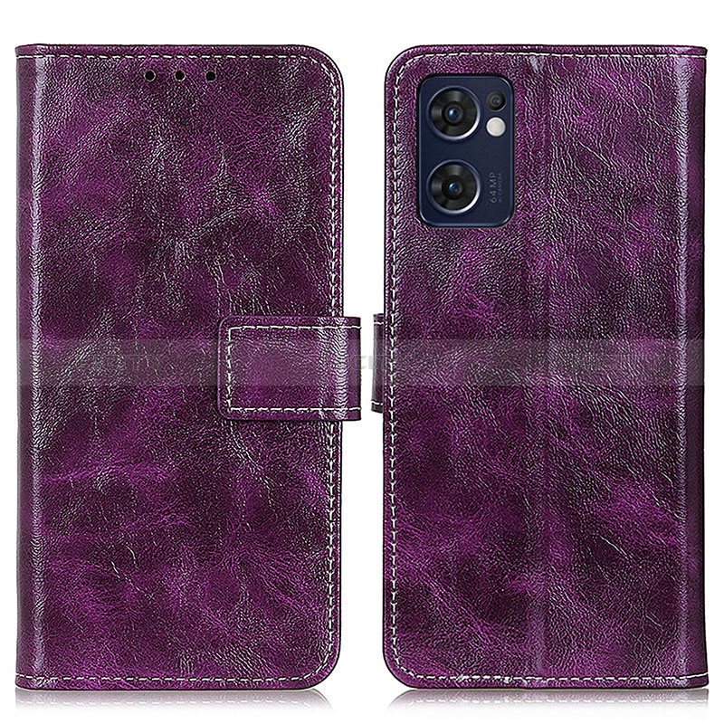 Coque Portefeuille Livre Cuir Etui Clapet K04Z pour OnePlus Nord CE 2 5G Violet Plus