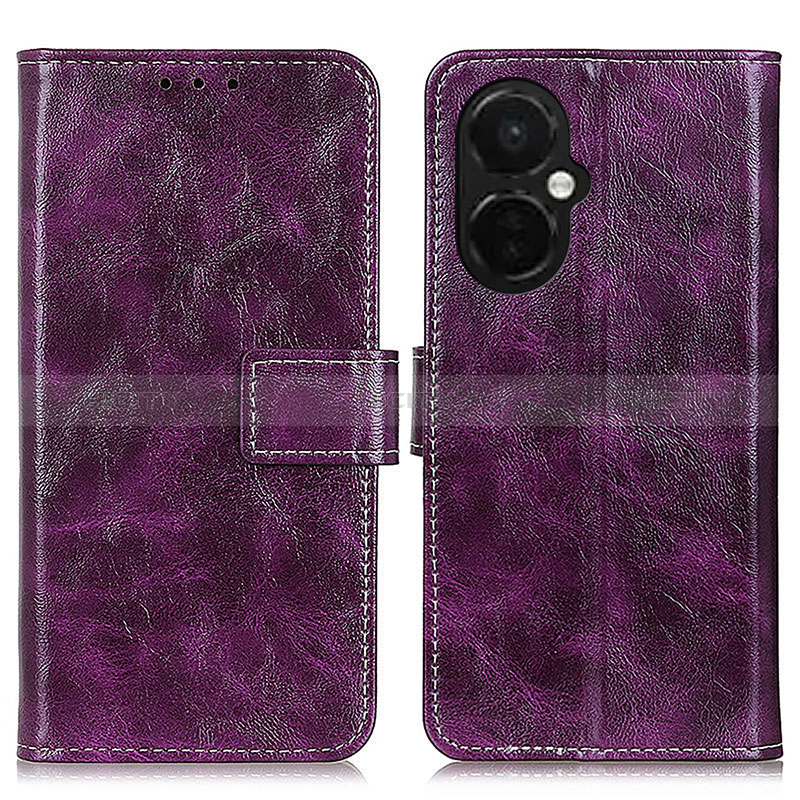 Coque Portefeuille Livre Cuir Etui Clapet K04Z pour OnePlus Nord CE 3 5G Violet Plus