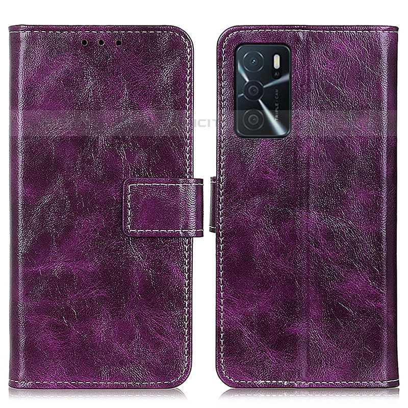 Coque Portefeuille Livre Cuir Etui Clapet K04Z pour Oppo A16s Violet Plus