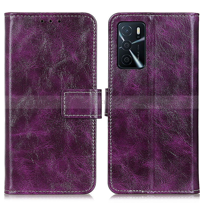 Coque Portefeuille Livre Cuir Etui Clapet K04Z pour Oppo A54s Violet Plus