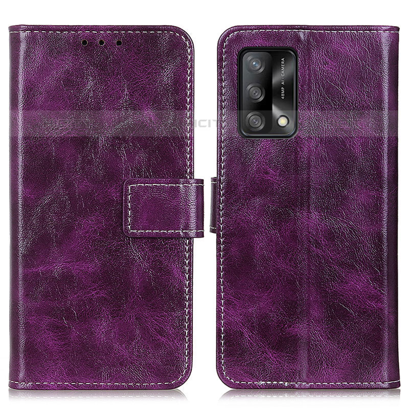 Coque Portefeuille Livre Cuir Etui Clapet K04Z pour Oppo A74 4G Violet Plus