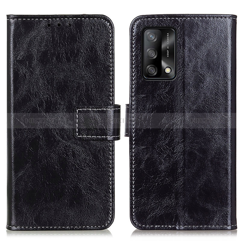 Coque Portefeuille Livre Cuir Etui Clapet K04Z pour Oppo F19 Noir Plus