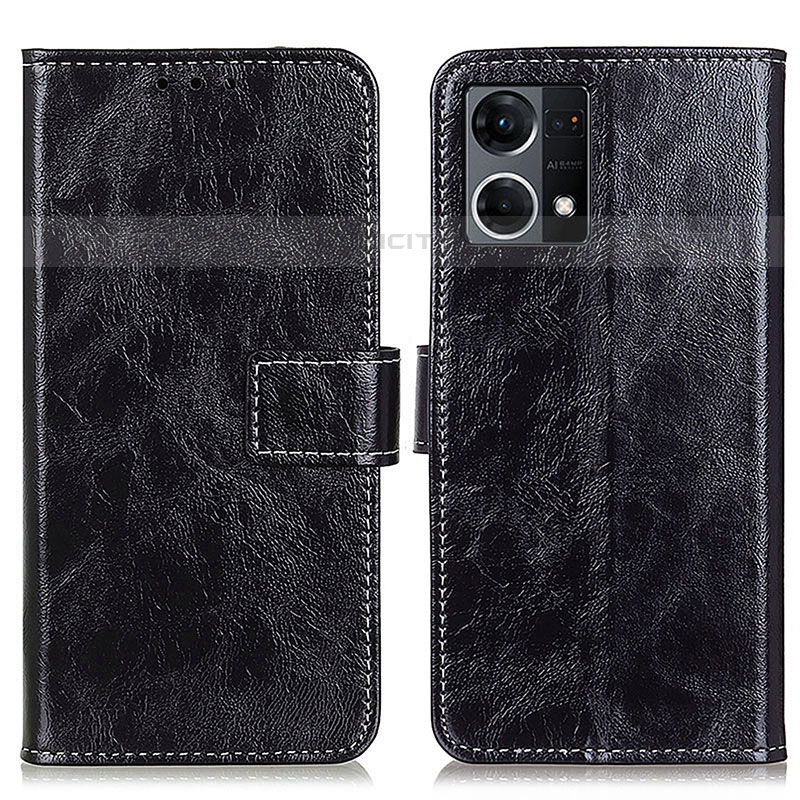 Coque Portefeuille Livre Cuir Etui Clapet K04Z pour Oppo F21 Pro 4G Noir Plus