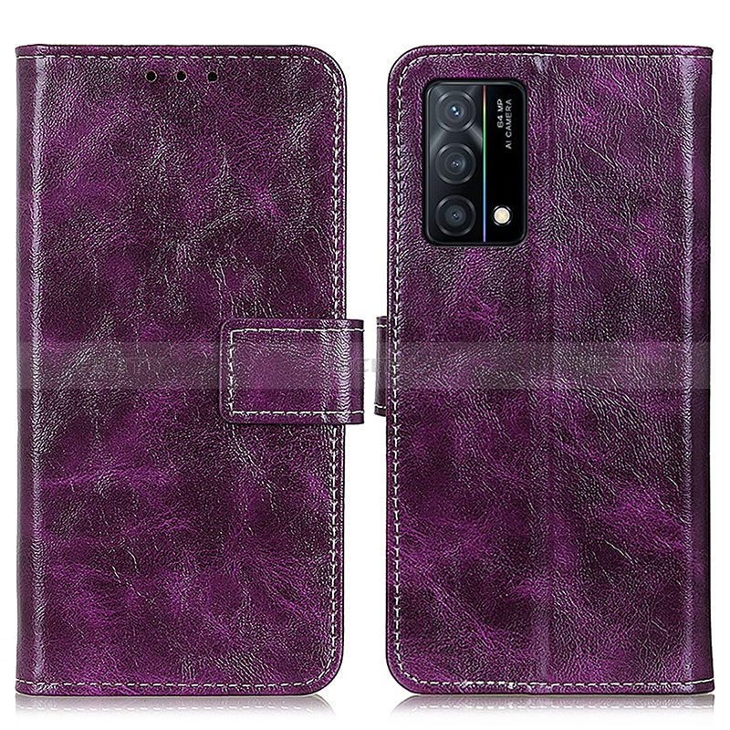 Coque Portefeuille Livre Cuir Etui Clapet K04Z pour Oppo K9 5G Violet Plus