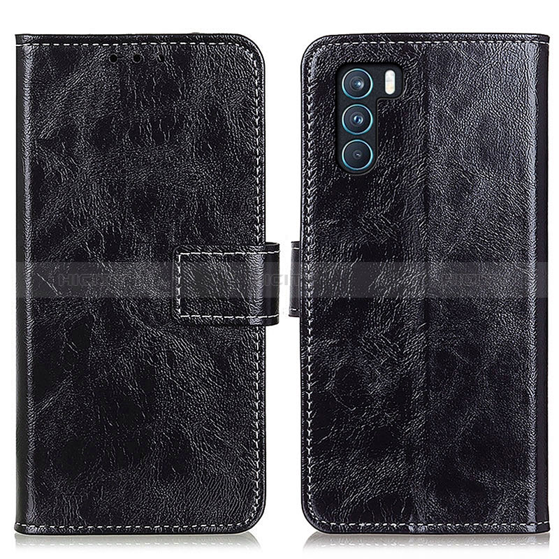 Coque Portefeuille Livre Cuir Etui Clapet K04Z pour Oppo K9 Pro 5G Noir Plus